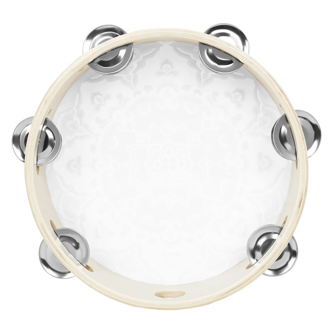 8 Inch Tambourine Bell Drum Dunhuang Style Stainless Steel Bells Drums Percussion Musical Instruments Orff Children's Gift
