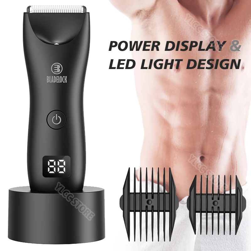 Intimate Pubic Hair Removal for Men Electric Groin Trimmer Male Shaver