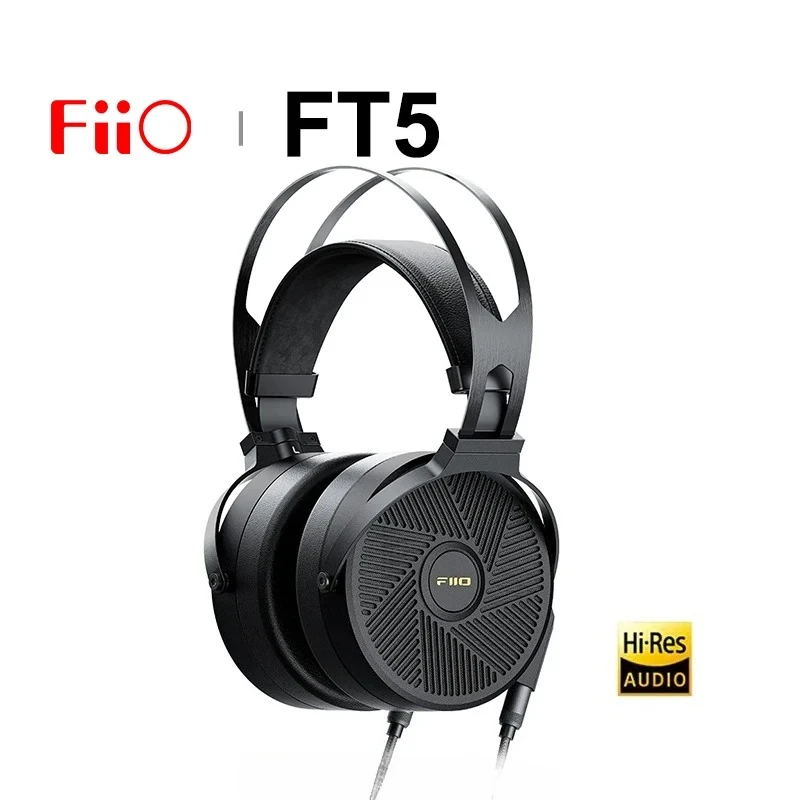 FiiO FT5 90mm Open-Black Planar Magnetic Headphones Hi-Res Audio