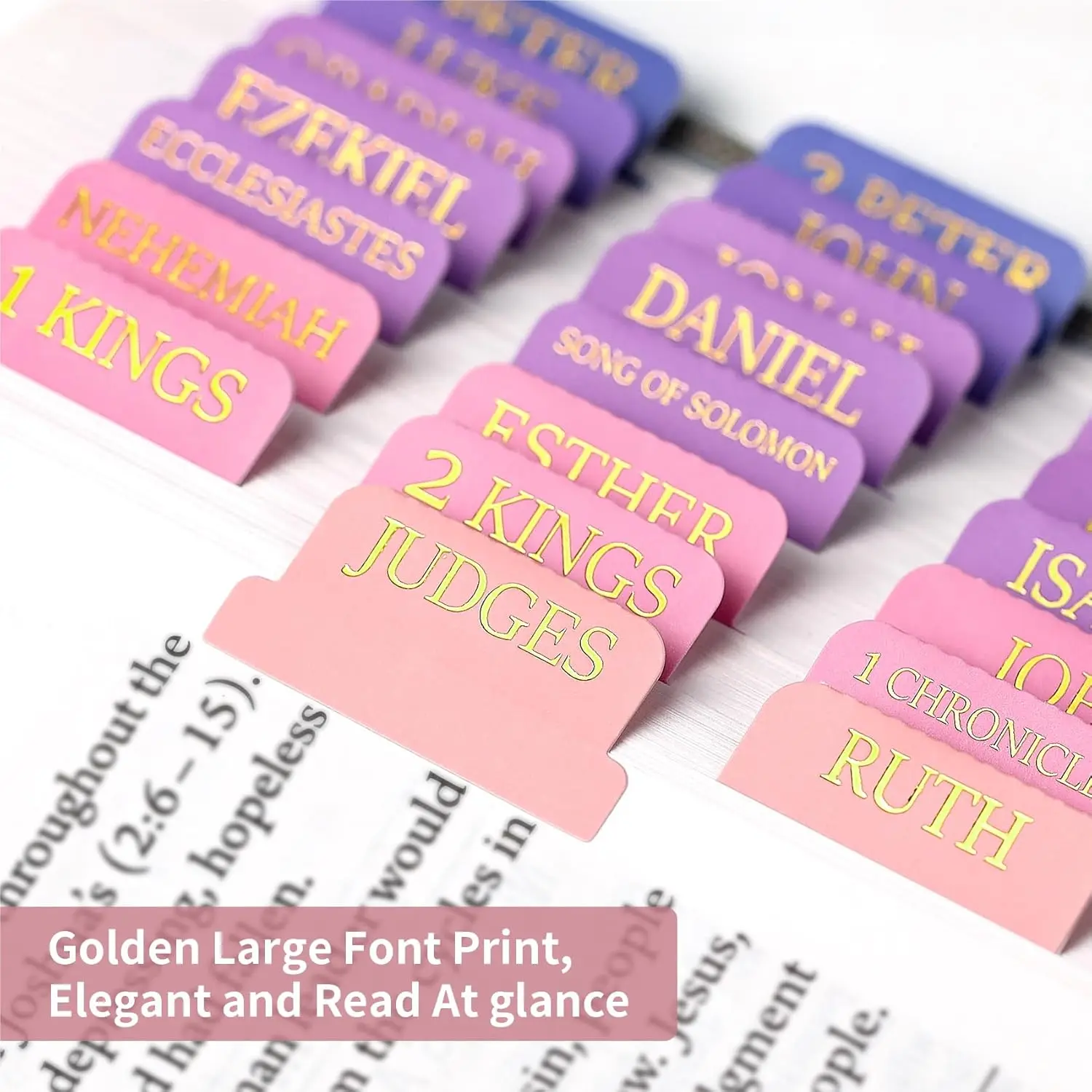 Gold Print Bible Index Tabs 3
