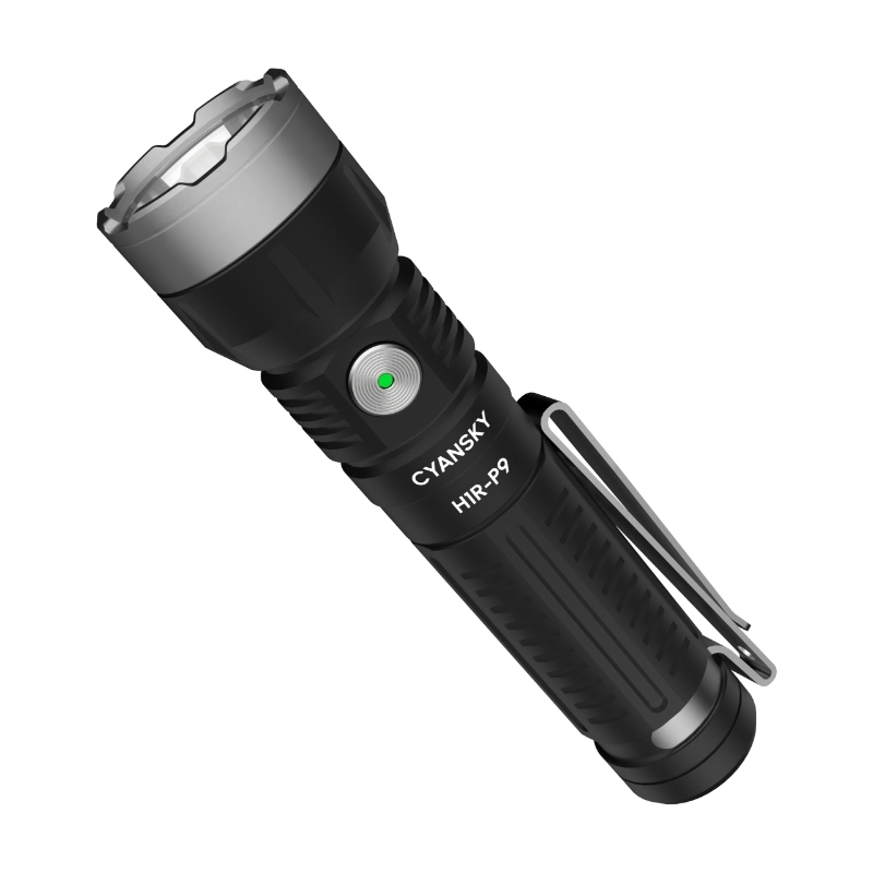 CYANSKY H1R-P9 EDC 14500 Flashlight with 1300 Lumens 240M Output Multifunctional Rechargeable Mini Torch Camping