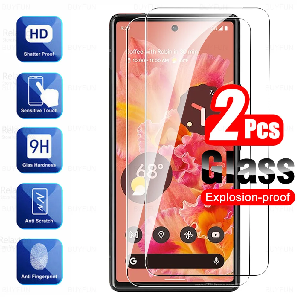Pellicola Salvaschermo 2 Pezzi Per Google Pixel 6 Vetro Temperato Per Google Pixel 5A 6A 7A 6 7 8 Pro Fold Pixel6 Pixel7 Pixel8 5G Glass