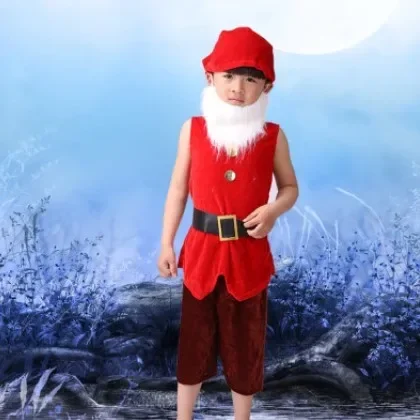 thumbnail image 1 of Ropa de cosplay de carnaval Disfraz de los siete enanitos para niños Disfraces de Navidad para niños Halloween, 1 of 5