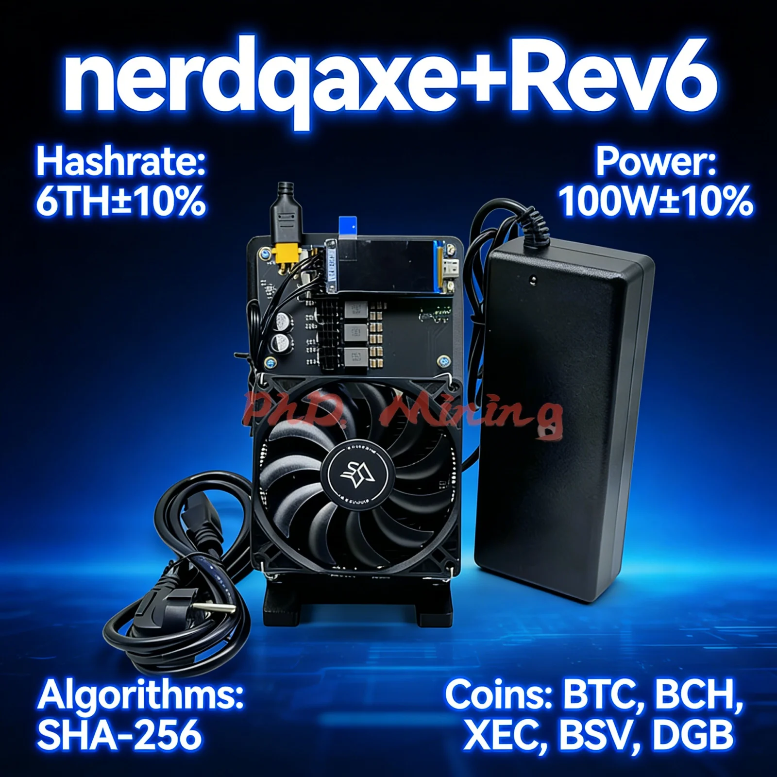 Nerdqaxe++ Rev6 ASIC Miner – 6T±10% Hashrate Bitcoin miner Mining Device  for BCH DGB Plug 2.4GWiFi, 180 Days Warranty - AliExpress