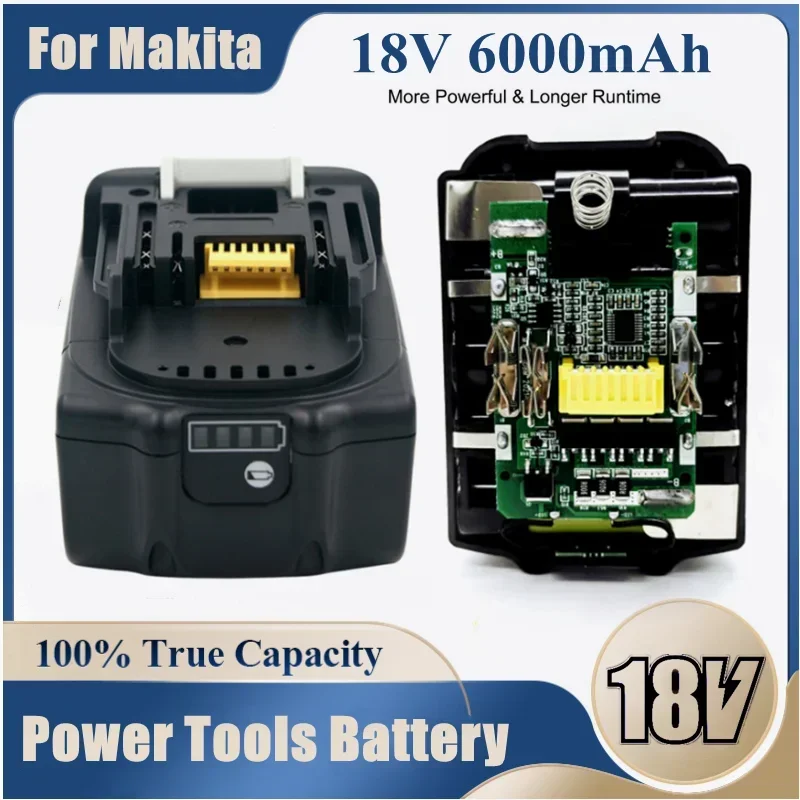 

Upgraded BL1860 Rechargeable Battery 18 V 6000mAh Lithium ion for Makita 18v 6.0Ah Battery BL1840 BL1850 BL1830 BL1860B LXT 400