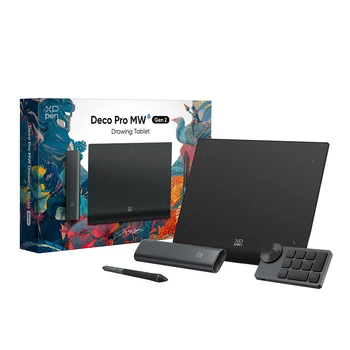 XPPen Deco Pro Gen 2 Wireless Drawing Tablet Bluetooth 16k Pressure Graphics Tablet with X3 Pro Stylus for Windows mac