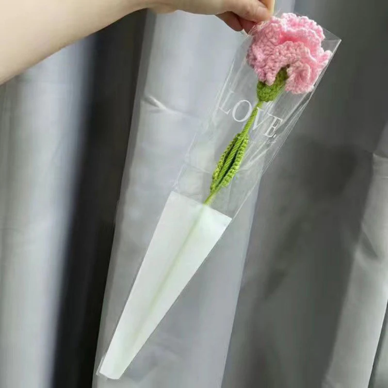 Rikyo 4 mazzi di garofani artificiali in seta, bouquet da 30,5 cm e foglie per feste in casa, matrimoni, decorazione per festival, con 10 fiori per mazzo (viola