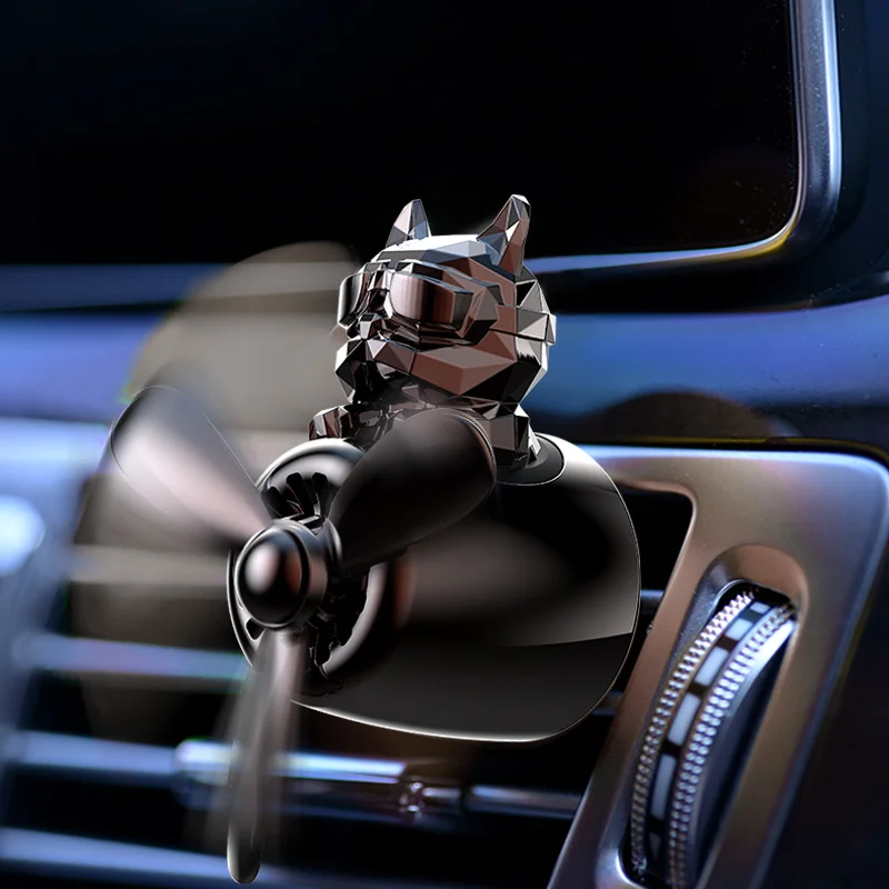 Honeyb Niedlicher Auto-Lufterfrischer  Cartoon Animal Pilot Flugzeug  Lufterfrischer - Cooler Bulldog Pilot mit Brille Autoduft Lufterfrischer  für Lüftungsclips Autoinnendekoration: : Auto & Motorrad