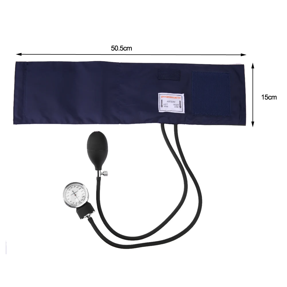 Manual Arm Sphygmomanometer Blood Pressure Gauge with Stethoscope Monitor