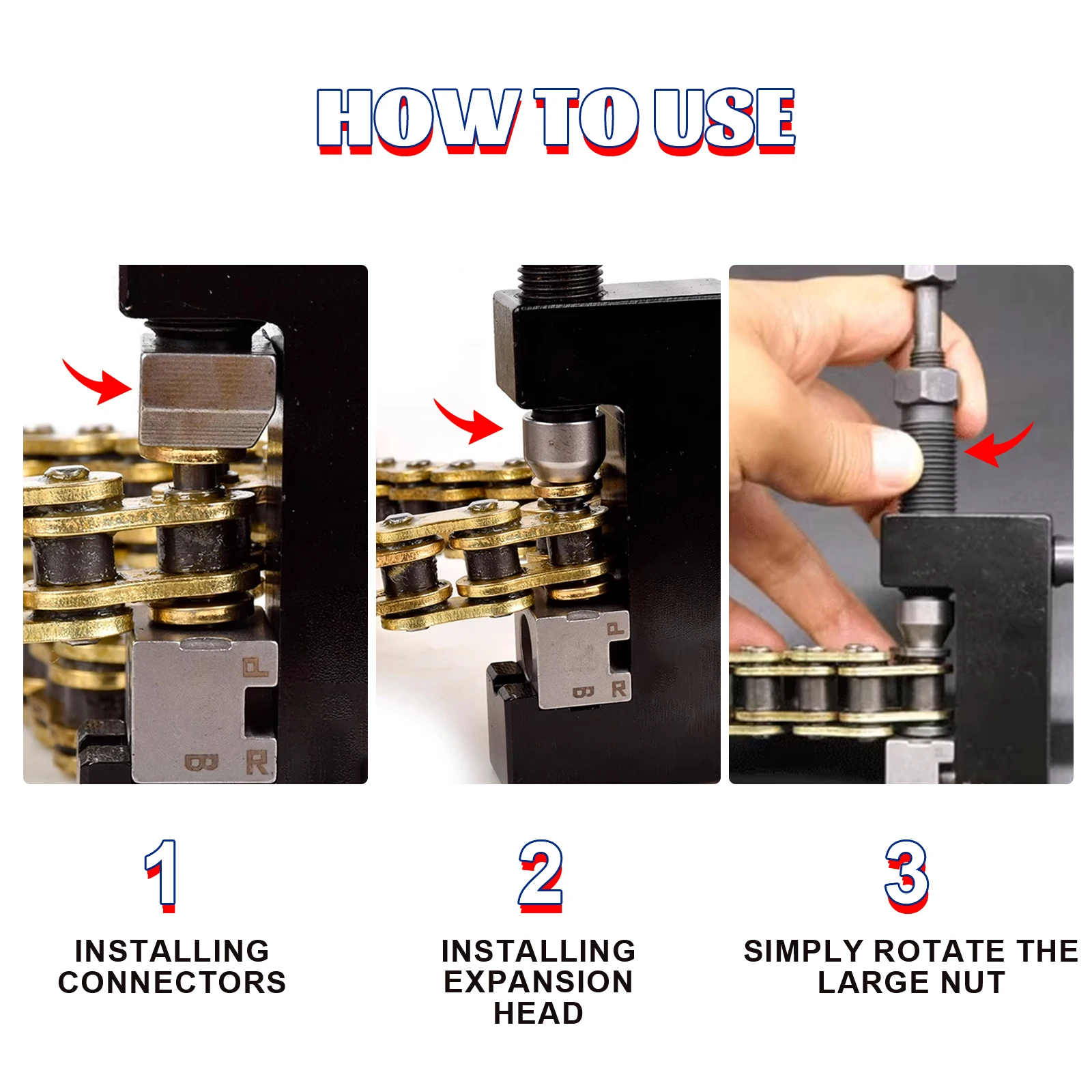 Motorcycle Maintenance Tool Chain Disassembly Special Tool Suitable for 520 525 530 Chain Breaker Willow Nail Kit