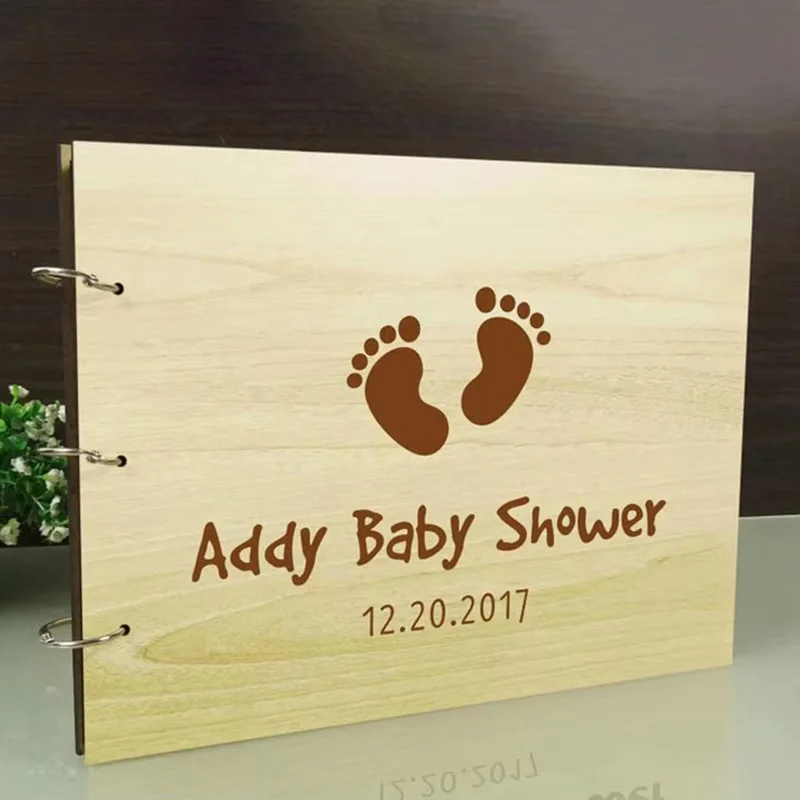 Baby Baptism Guestbook,Rustic Memory Baptism Guest Signature Guest Book,Personalized Baby Album Birthday Party Gift