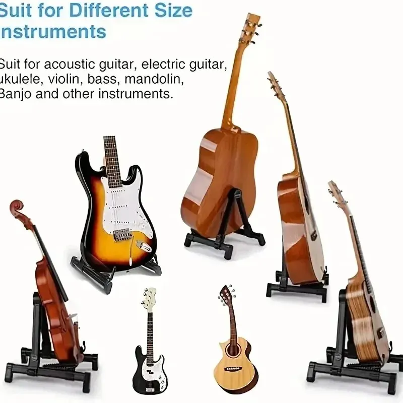 Guitar Stand 1pc Folding Guitar Stand Stand For Acoustic Guitars Electric And Bass Portable And Lightweight Easy Household Floor