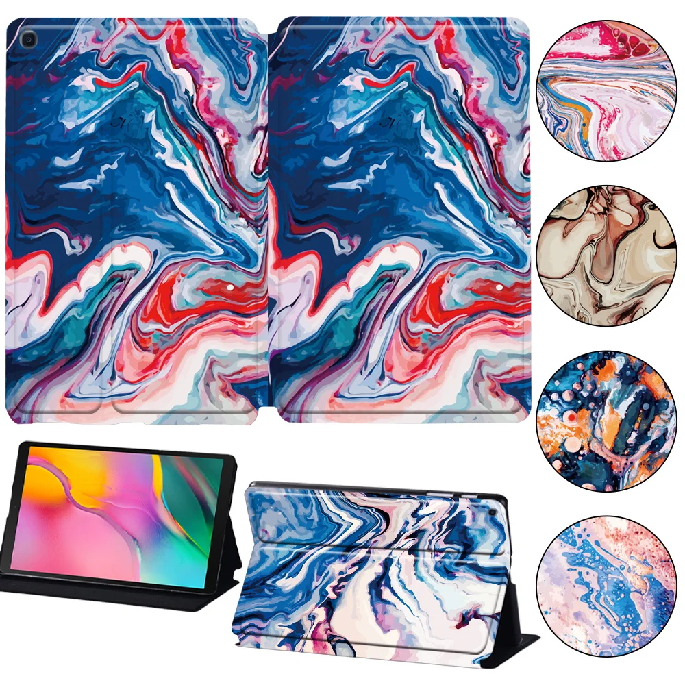Tablet Case For Samsung Galaxy Tab A8 10.5 Inch/A7 Lite 8.7/A6 10.1/A 9.7 10.1 10.5 Inch/Tab S6 10.4 Inch With Ink Paint Series