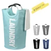90L-Large Laundry Basket Collapsible Fabric Hamper Tall Dorm Laundry Bag Portable Washing Bin Dirty Clothes Basket for Storage 1