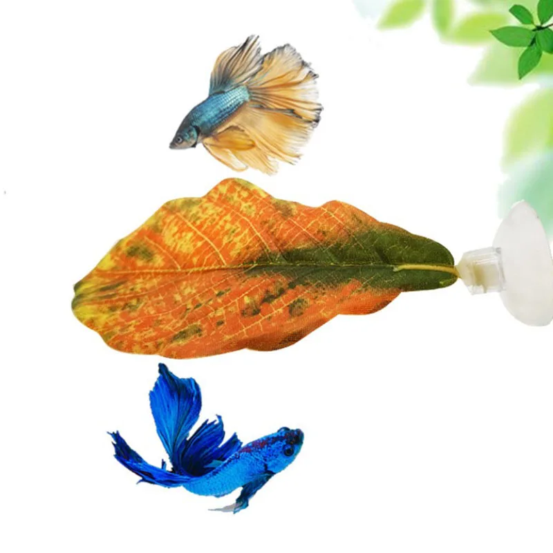 1Pcs New Fish Tank  Aquarium Artificial Leaf Betta Fish Rest Spawning Ornamental Plant Betta Fish Play Relax Hide Leaf Hammock