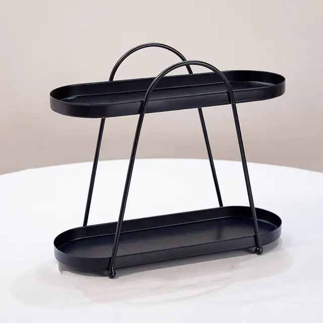 Light Luxury Large Capacity Jewelry Storage Rack Anti-rust Simple Desktop Storage Holder Modern Metal Makeup Holder Hotel 3