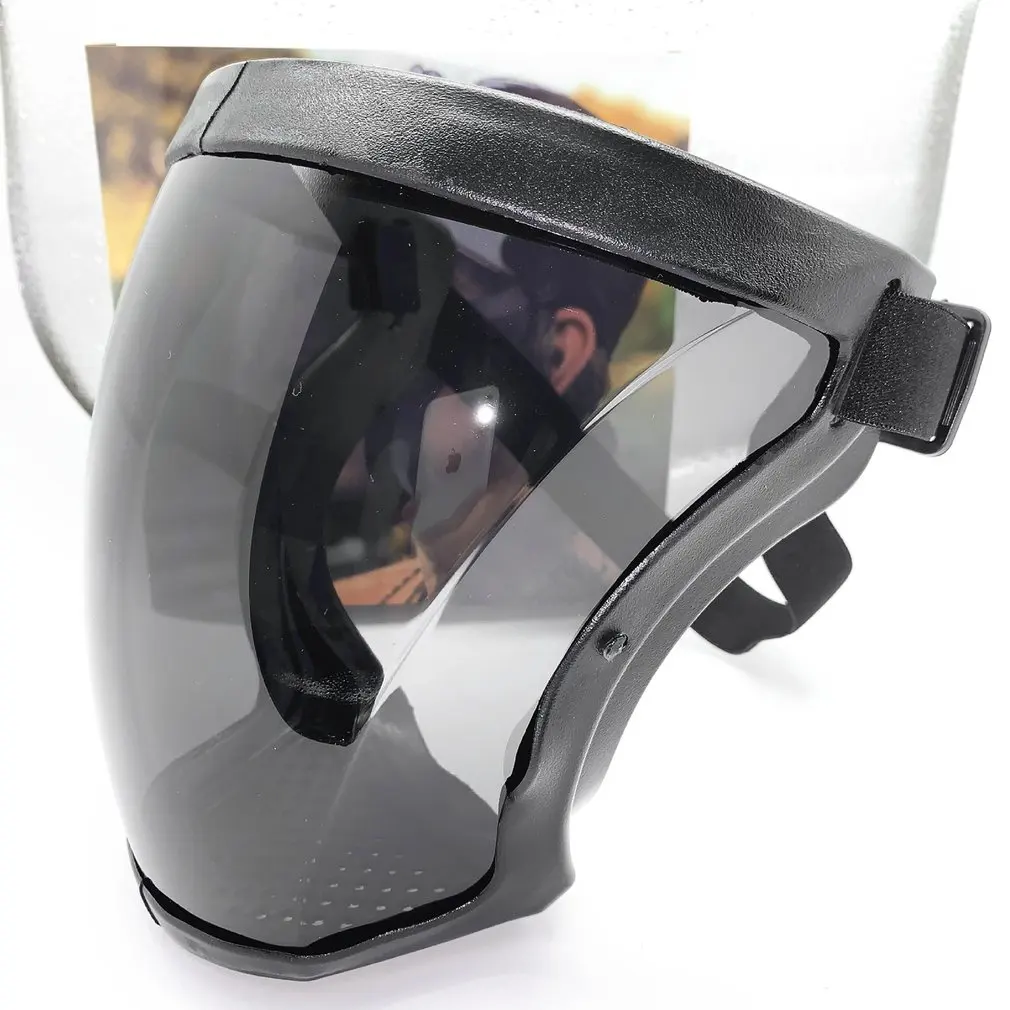 

Transparent Full Face Mask Dust-proof Anti-fly Safety Protection Isolation Sports Running Cycling Helmet Mask