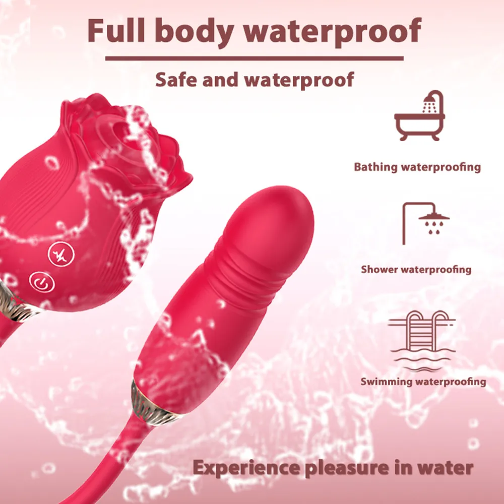 Mini Small Red Pink Purple Sex Toys Dildo Rose Vibrator Women Sex Toys 12 Frequency Sucking Stretching Modes Adult sex toys