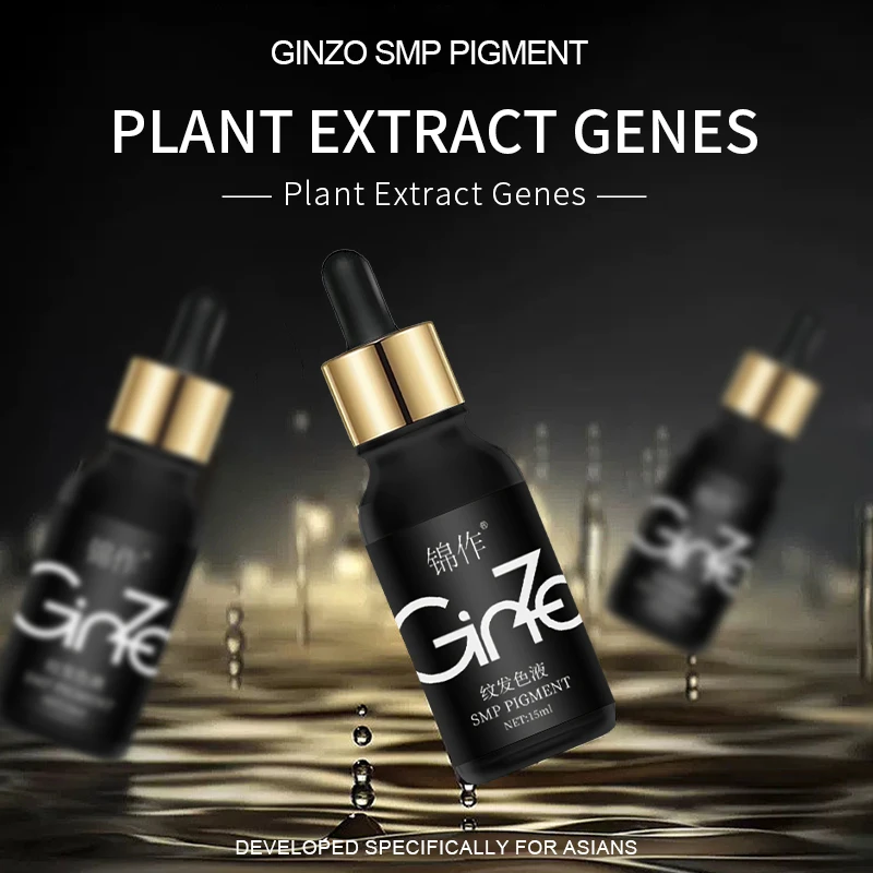 Ginzo SMP Scalp Pigments 15ML/Bottle 3 Colors Black Scalp Tattoo Pigments Microblading Hairline SMP Tattoo Inks Liquid Body Art tattoo ink tattoo ink pigment