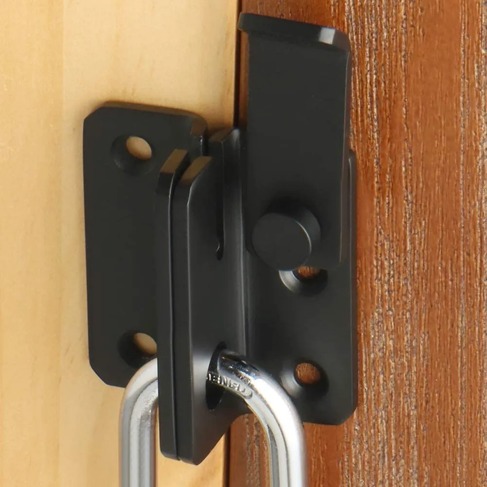 Description Picture 3 of item1pc Door Bolt Window Catch Lock Safety Stainless Steel Free Punching Wardrobe Locking Door Window Drawer Cupboard Hardware Parts