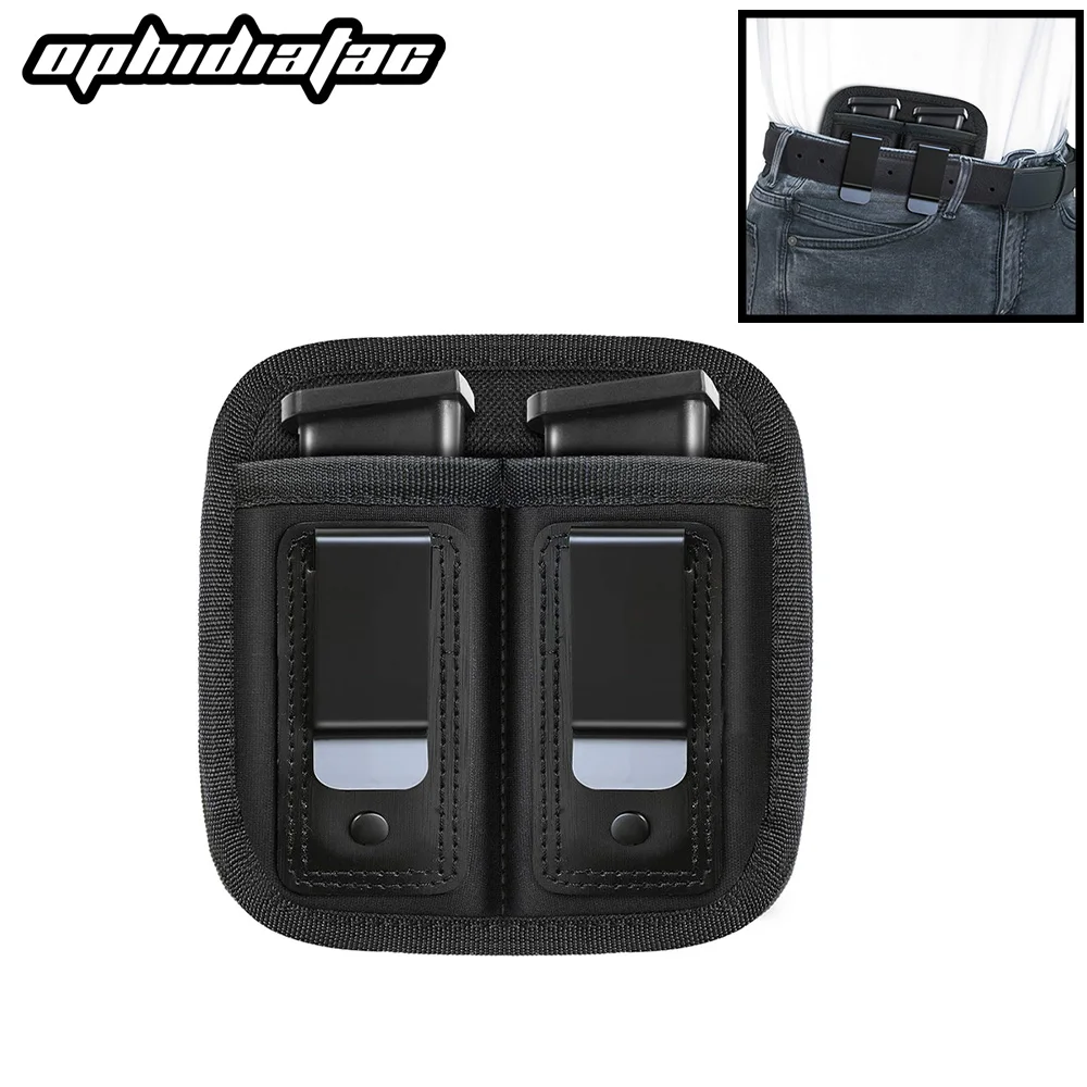 Magazine Pouch OPHIDIAN Magazine Pouch Holster Pistol 9mm Concealed Magazine Box Belt Clip for 19 21 92 Pistol Magazines