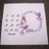 Newborn Baby Milestone Blankets Photography Blanket Flower Print Soft Blanket DIY Infant Photography Props 6