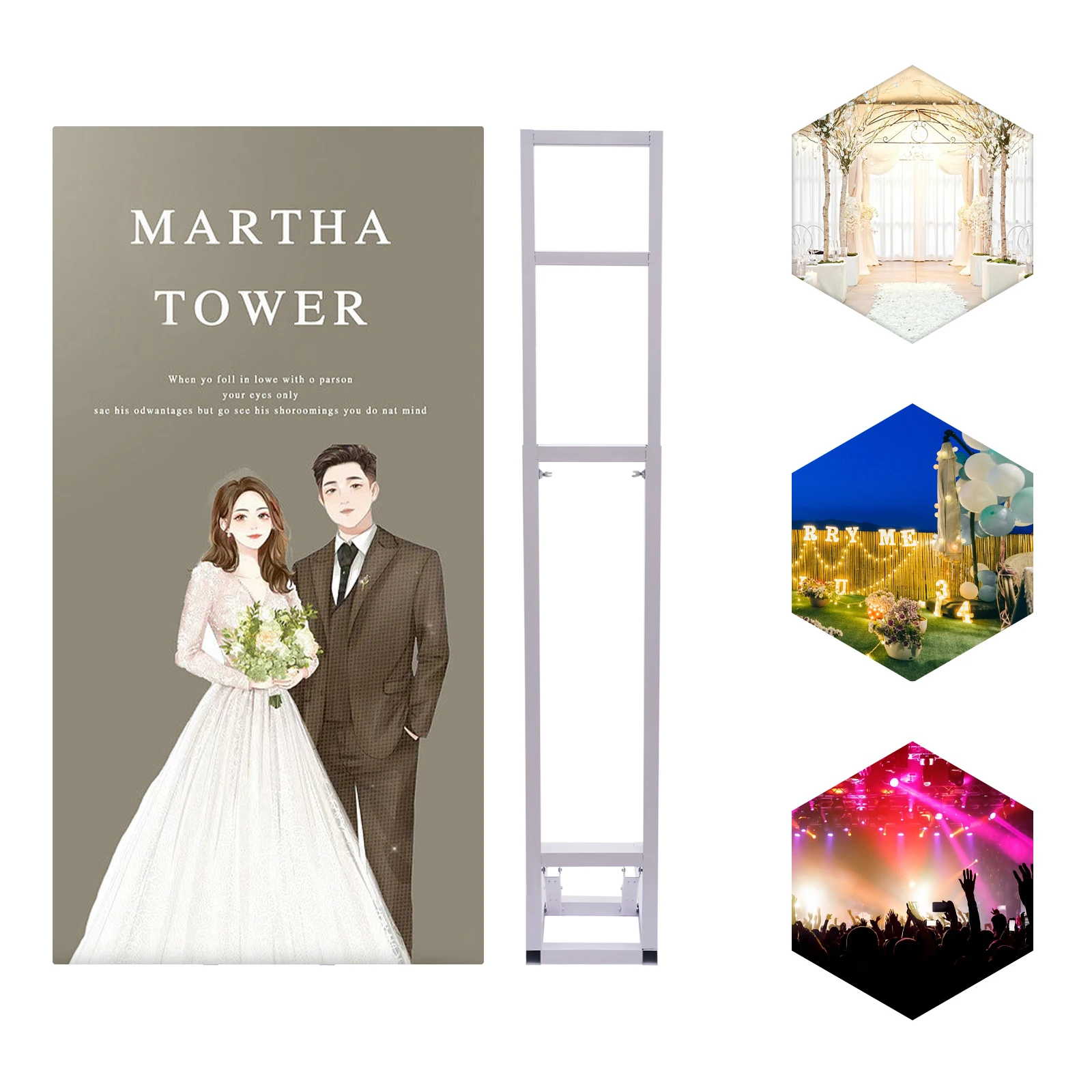 

Wedding Arch Backdrop Stand for Wedding Birthday Party Baby Shower Photo Booth Background Decoration