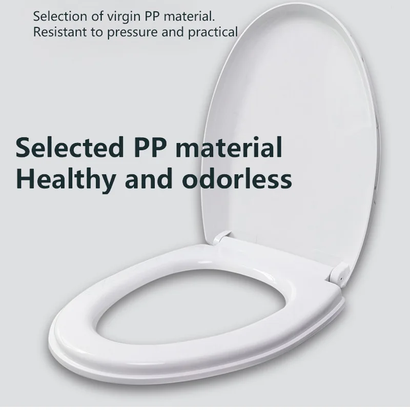 Toilet Seat Accessories U-SHPAED Toilet Seat, Quiet-Close Lid and Seat, Countoured Grip-Tight Bumpers and Installation Hardware, White