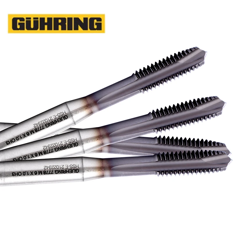 GUHRING JIS 표준 7777 7778 나선형 뾰족한 탭, 플루트 M3 M4 M5 M6 M8 M10 M12 M14 M16