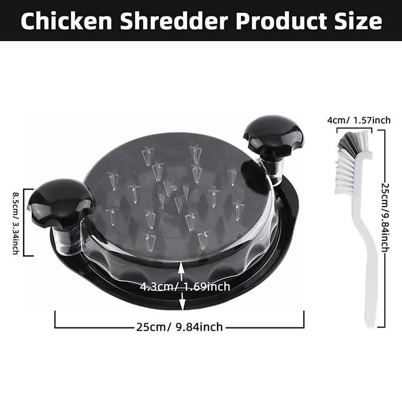 Chicken Shredder Tool Meat Breast Shredding Separation Mincing Grinder Machine with Lid for Shredding Chicken Pulled Beef 닭가슴살