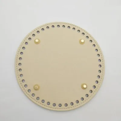 Leather Bag Bottoms DIY Handmade Oval Round Bottom Bag Accessories for Knitting Bags Handbag Crossbody Bags Bottom beige