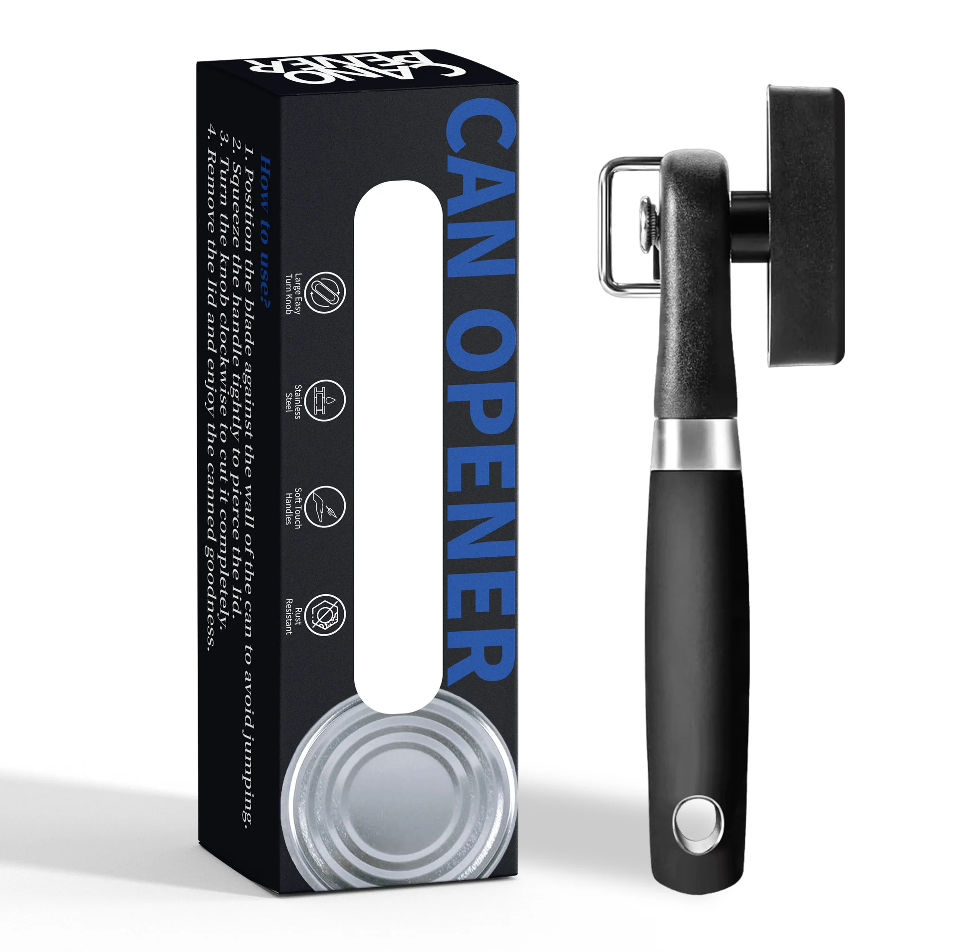 Paslanmaz Çelik Manuel Konserve Açacakları Monolever Yan Açık Kapak Konserve AçacağıKutu açacağı Emek Tasarrufu Sağlayan Şişe Açacağı