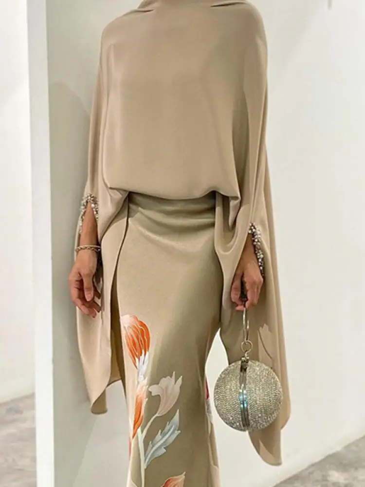 بدلات تنورة أنيقة لعام 2024 طقم مكون من قطعتين للس...