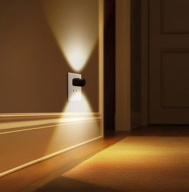 AITHEA Mini LED Night Light EU US Plug Dusk to Dawn Sensor Energy Saving Wall Lamp for Bedroom Bathroom Hallway