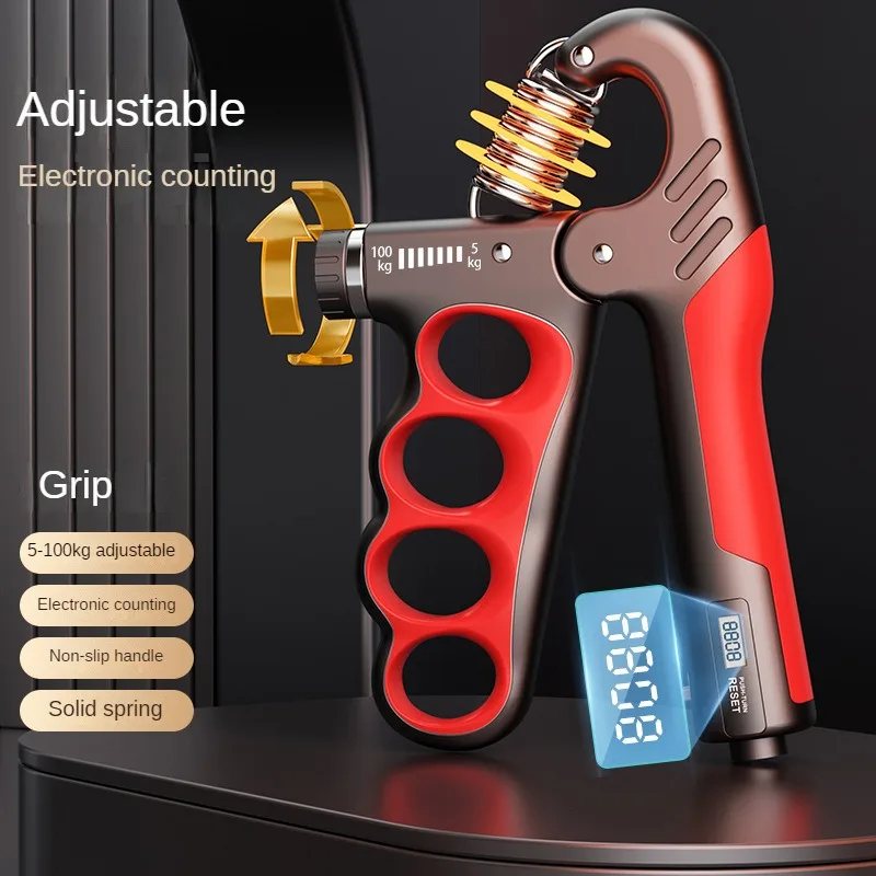 

Adjustable Electronic Counting Grip for Men and Women Adult Muscle Recovery Fitness Hand Strength Exercise Grip