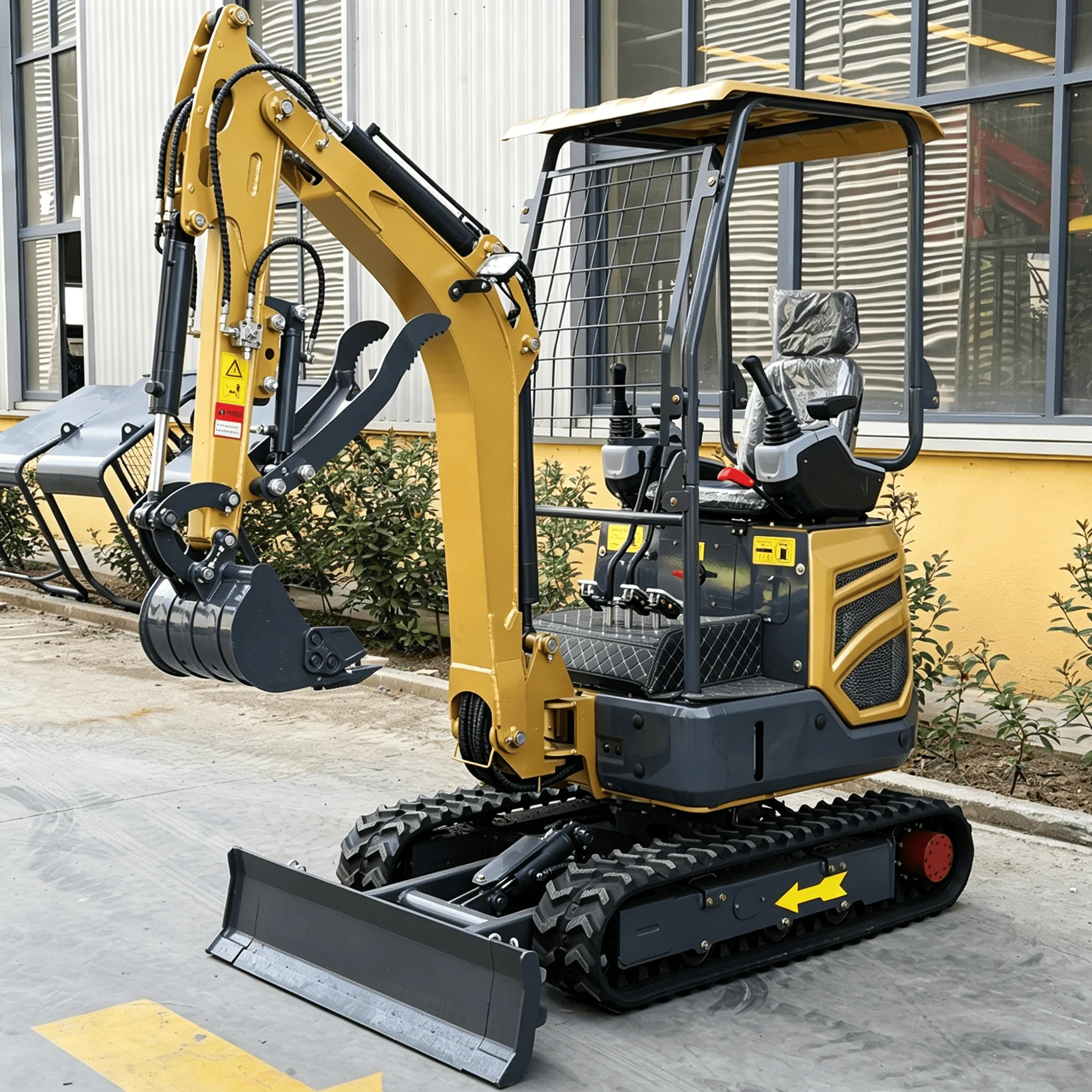 Micro Digger 1,8 Tonnen Mini-Bagger Raupenbagger Hydraulische Grabmaschine Erdbewegungsmaschine CE EPA Maßgefertigt