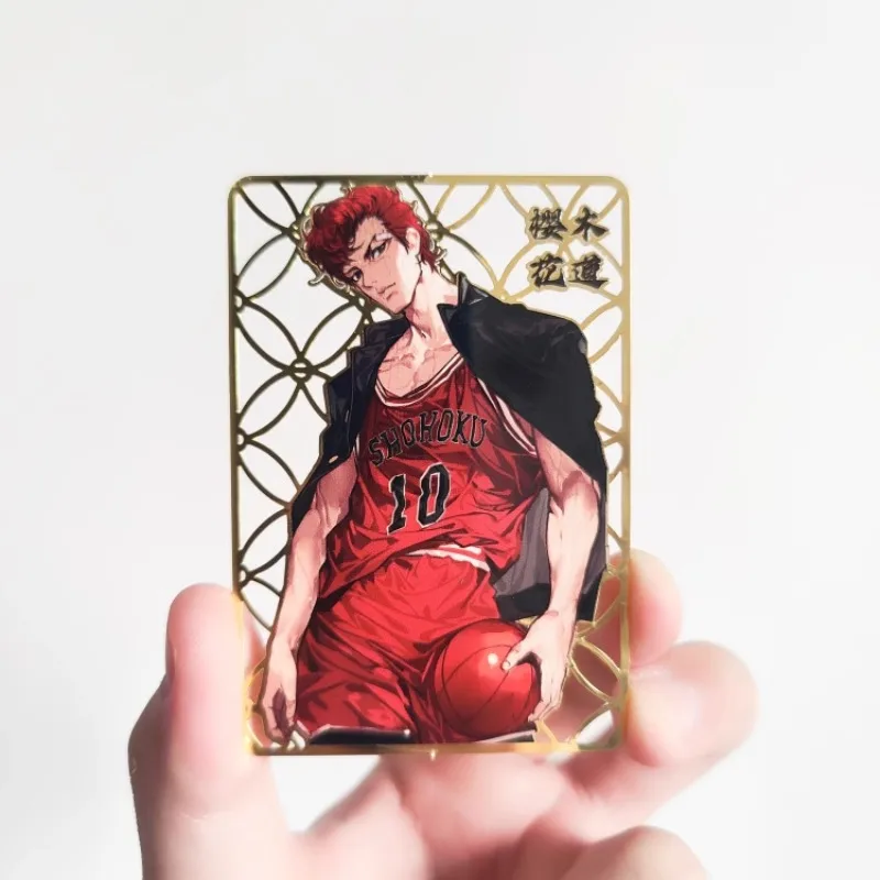 

3pcs/set SLAM DUNK anime game peripheral DIY metal card Sakuragi Hanamichi Rukawa Kaede collectible card boy toy birthday gift