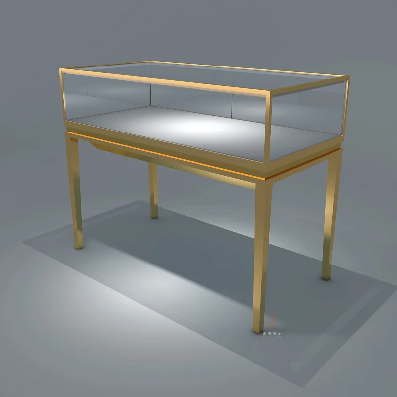 커스텀. 공장 직접 판매 목재 스테인레스 스틸, LED 조명, 하이 엔드 보석 디스플레이 캐비닛