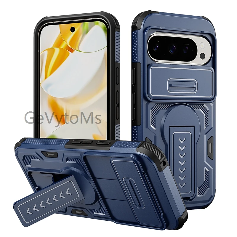 Rugged Military-Grade Shockproof Case with Stand and Camera Protection