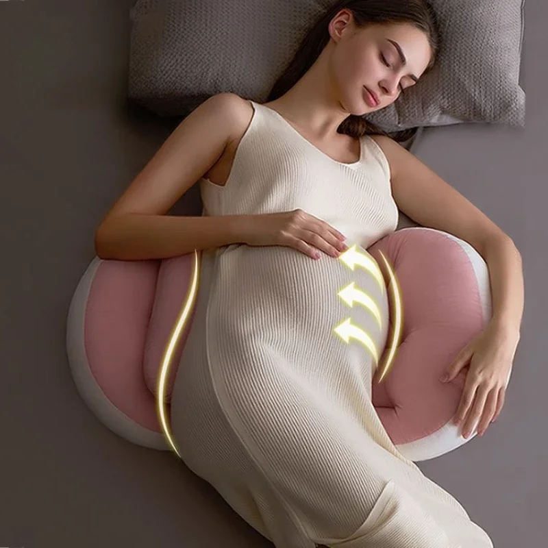 Ergonomic Maternity Pillow U-Shaped Pregnancy Support Cushion with Lumbar Protection for Belly & Back Relief Pregnant Women Care