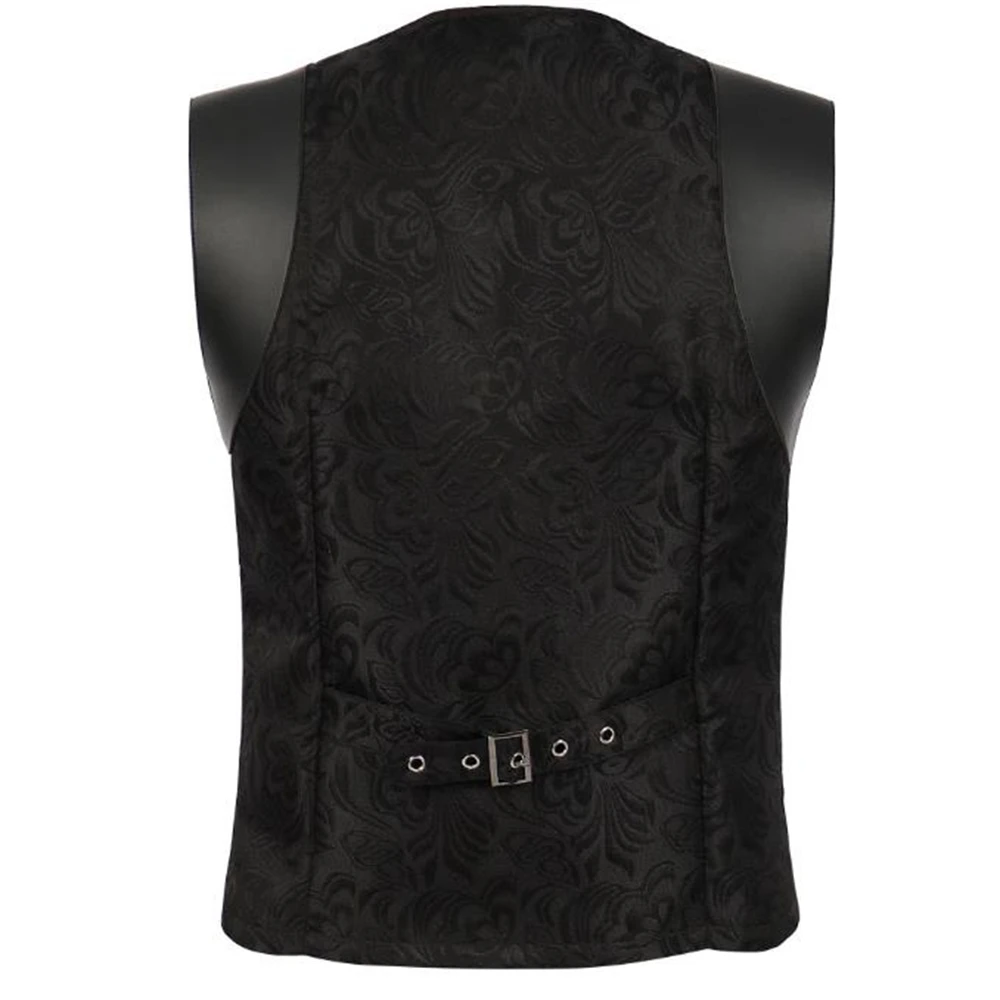 Gilet Médiéval Homme Avec Ceinture Et Bandana - Style Gothique Victorien Steampunk - Cosplay Halloween