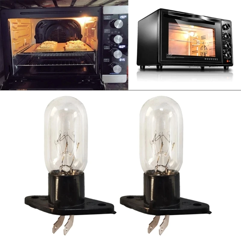 230V 20W Microwave Oven Bulb Refrigerator Lighting LED Bulb with Base High Temp Appliance Replacement Bulb Universal