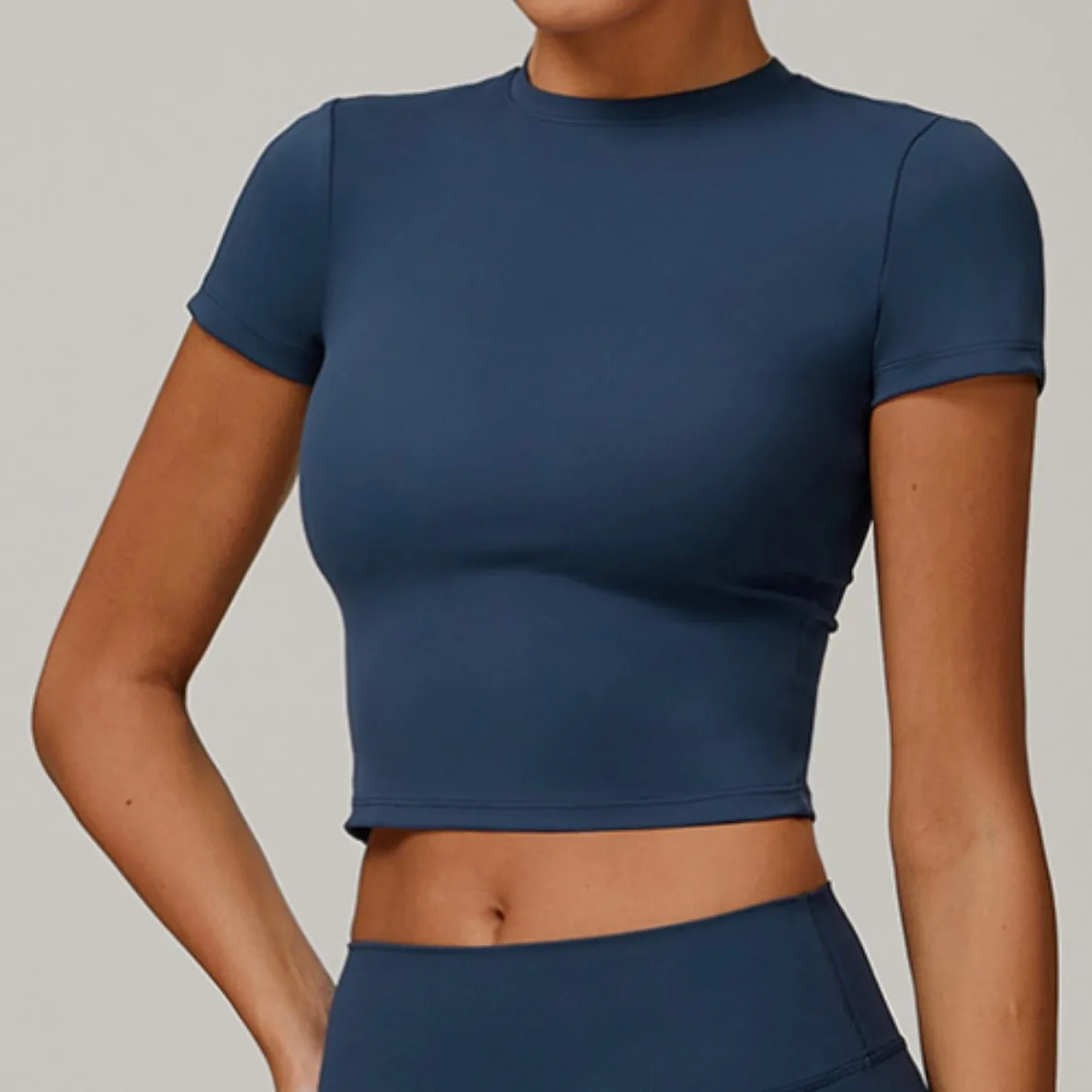 Women Yoga Top Sport T Shirts Fitness Clothes Sexy Workout Short Sleeve Push Up Yoga Shirt Gym Top Running Active Wear Sport