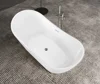 Oval Bathtub Indoor Stand Alone Freestanding Bathtubs Acrylic Soaking Bath Tub Fluted Free Standing Bathtub 2