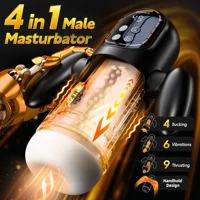Automatischer Stoßsauger, männlicher Masturbator, Blowjob, Masturbation mit Griff, LCD-Display, Penispumpe, Stroker, Sexspielzeug für Männer, 18 2