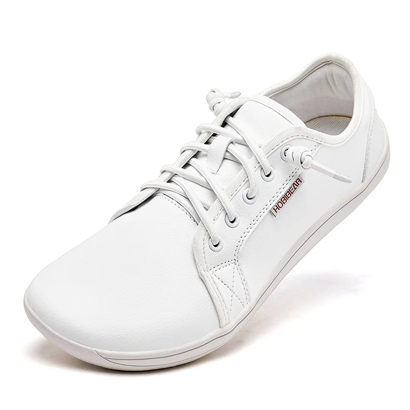 Unisex Barefoot Minimalist Leather Sneakers Fashion Slip On Shoes Leather Sneakers Leather Shoes