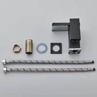 Luxury LED Black Basin Faucet Tall And Short Tap Bathroom Single Handle Cold and Hot Water Flow Produces Electricity 6