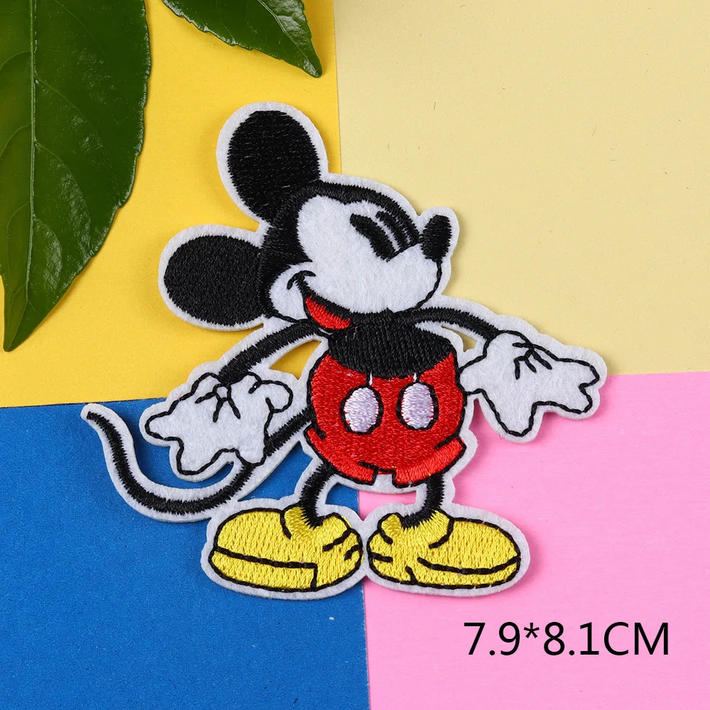 Cartoon Mickey  Minnie Mouse  Cloth Paste Minnie Couple Clothes Decoration Iron on Patches Embroidery Patches for Clothing 