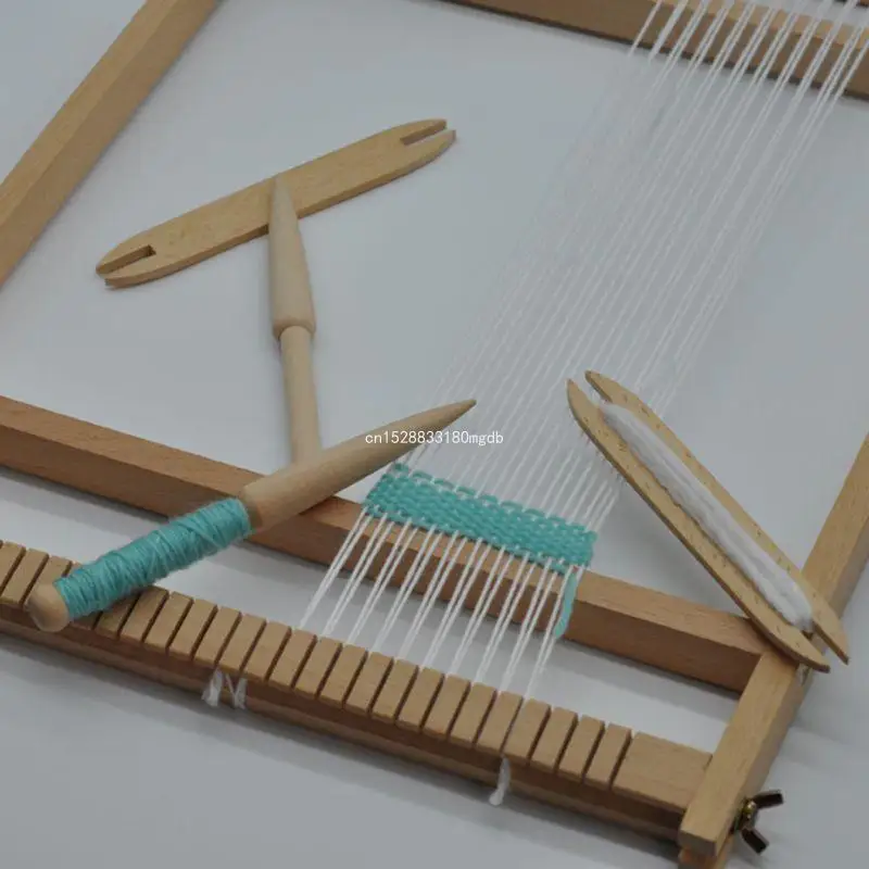 5x Wood Hand Loom Stick Wooden Shuttle Tapestry Weaving Knit Handcrafts Tool I.351810272