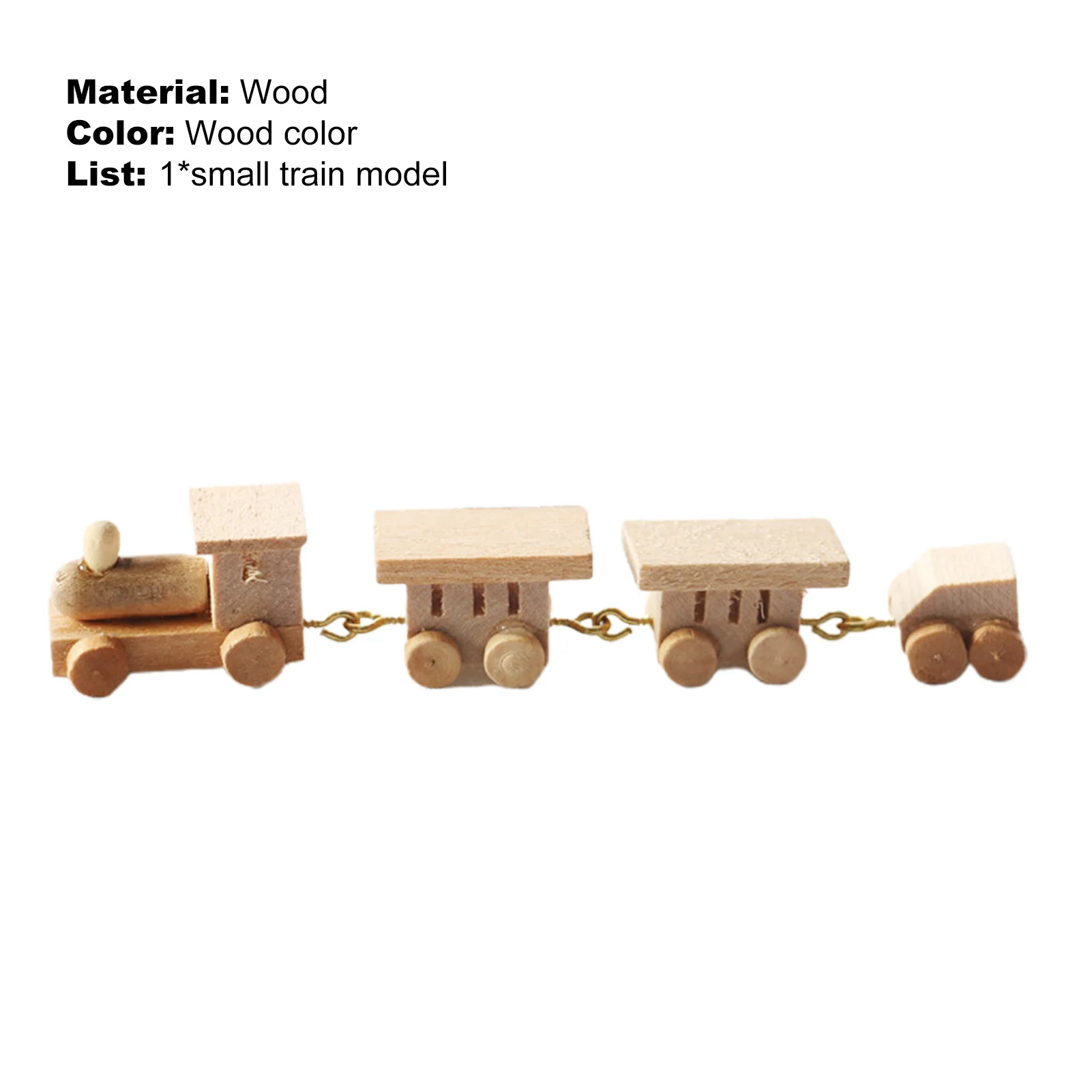 1Pc Mini Wooden Train Simulation Model Toys 1/12 Dollhouse Miniature Accessories For Doll House Decoration Educational Toys